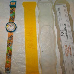 Unisex Zebra Flik Flak Swatch Watch